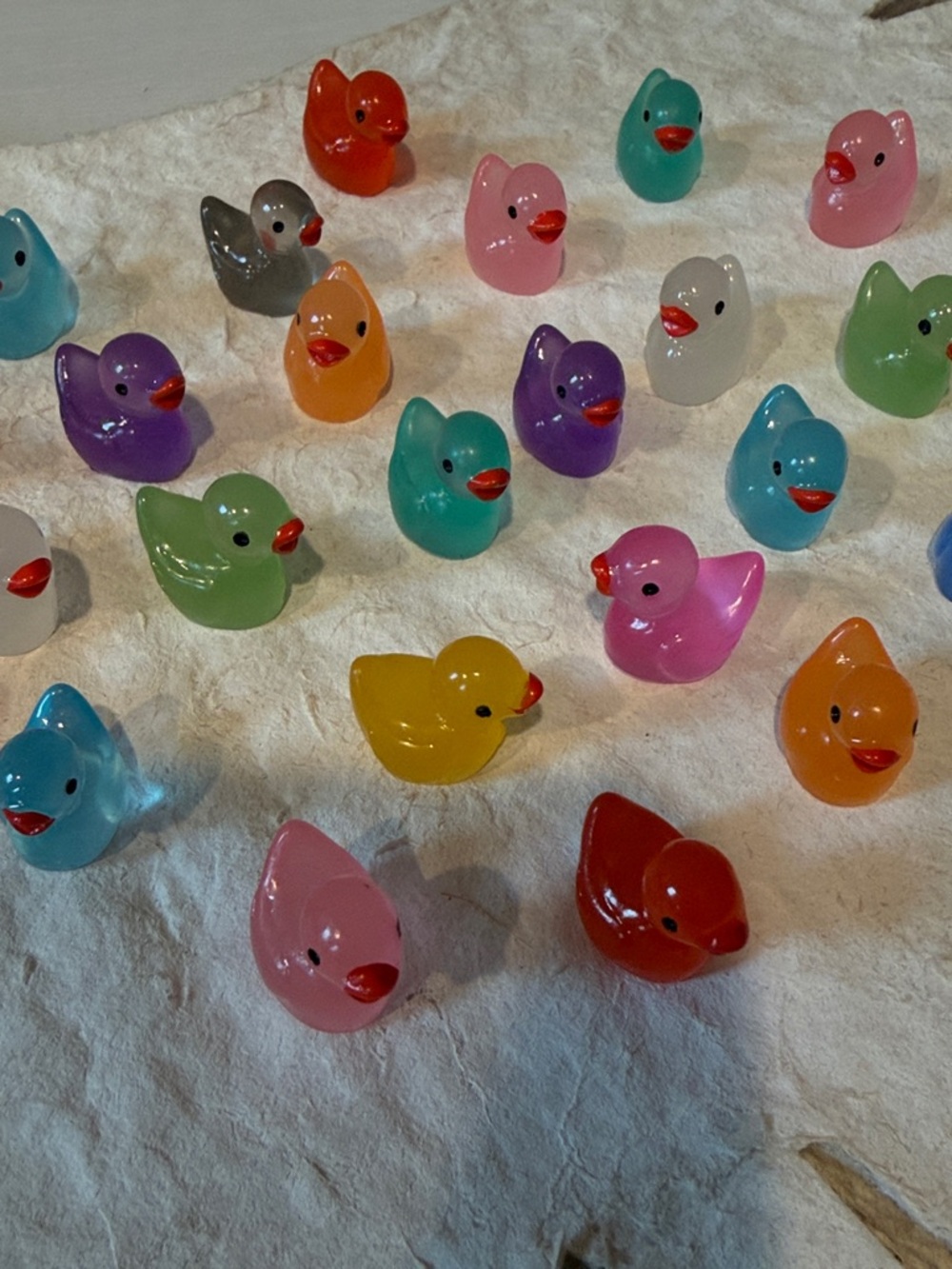Glow In The Dark Mini Ducks - Assorted Set of 25